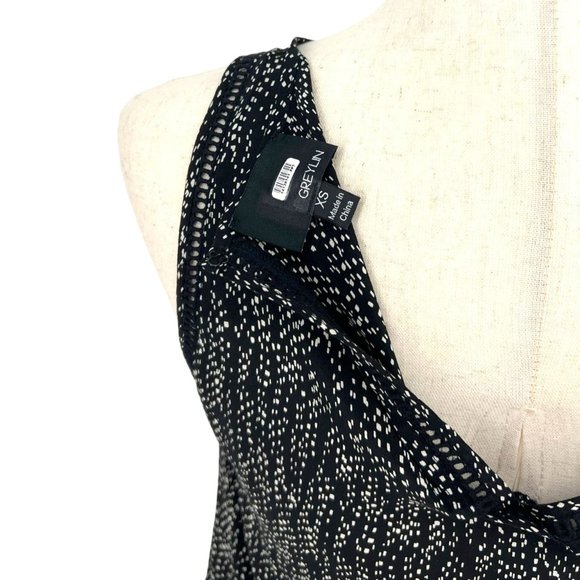 Greylin Keyhole Silk Sleeveless Blouse | Extra Small - Picture 7 of 8